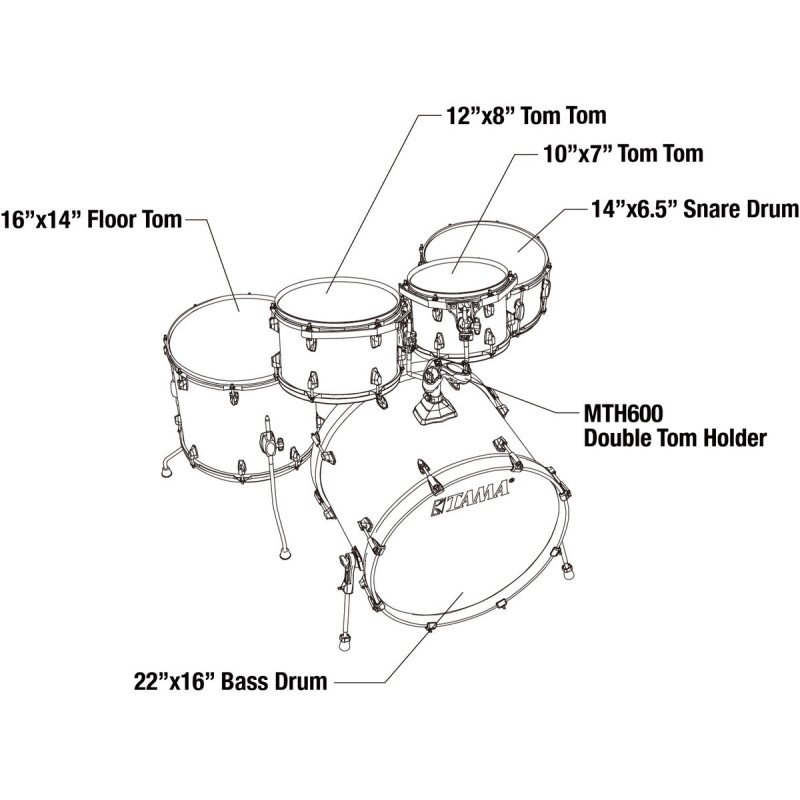 Tama CK52KR-ISP Superstar Classic Drum Set 5 pcs - Indigo Sparkle/Chrome HW + SM5W Hardware Kit