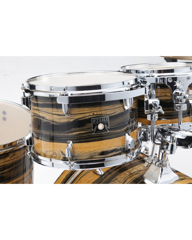 Tama CK52KR-NET Superstar Classic Drum Set 5 pcs - Natural Ebony Tiger Wrap/Chrome HW + SM5W Hardware Kit