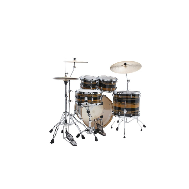 Tama CK52KR-NET Superstar Classic Drum Set 5 pcs - Natural Ebony Tiger Wrap/Chrome HW + SM5W Hardware Kit