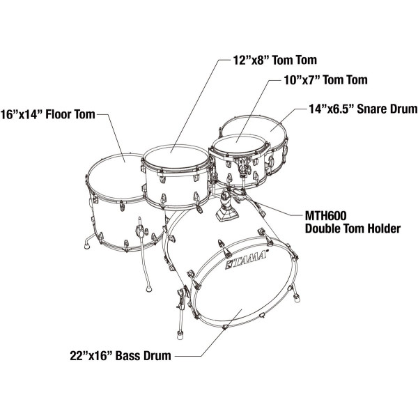 Tama CK52KRS-ICA Superstar Classic Shell Kit 5 pcs - Ice Ash Wrap/Chrome HW