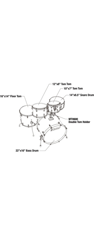 Tama CK52KRS-MGD Superstar Classic Shell Kit 5 pcs - Midnight Gold Sparkle/Chrome HW