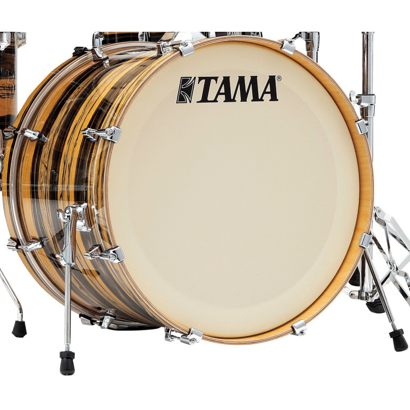 Tama CKB22RZ-NET Superstar Classic Bass Drum 22 - Natural Ebony Tiger Wrap