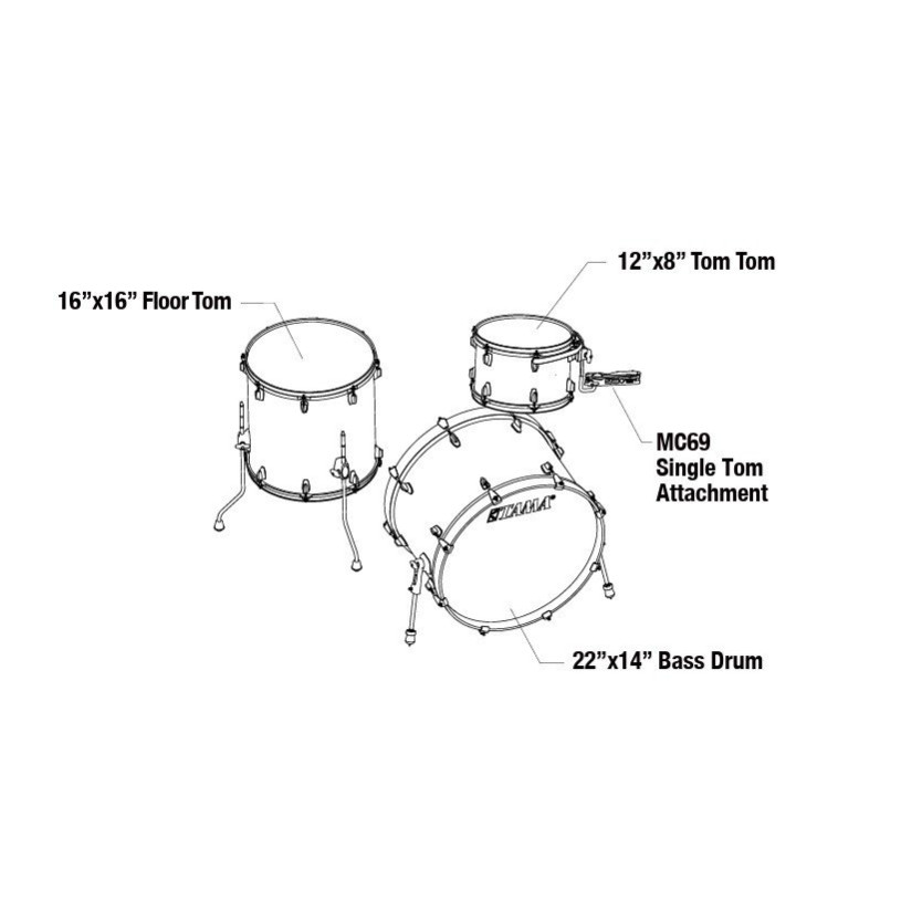 Tama CL32RZS-GNL Superstar Classic Shell Kit 3pcs - Gloss Natural Blonde/Chrome HW