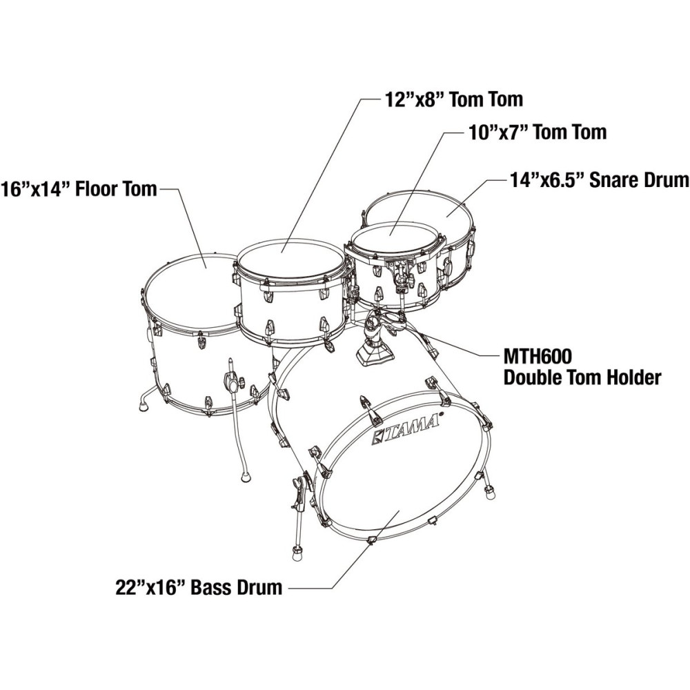 Tama CL52KR-GNL Superstar Classic Drum Set 5 pcs - Gloss Natural Blonde/Chrome HW + SM5W Hardware Kit
