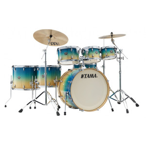 Tama CL72R-PCLP Superstar Classic Drum Set 7 pcs - Caribbean Lacebark Pine Fade/Chrome HW +SM5W Hardware Kit