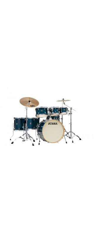 Tama CL72R-PGHP Superstar Classic Drum Set 7 pcs - Gloss Sapphire Lacebark Pine/Chrome HW + SM5W Hardware Kit