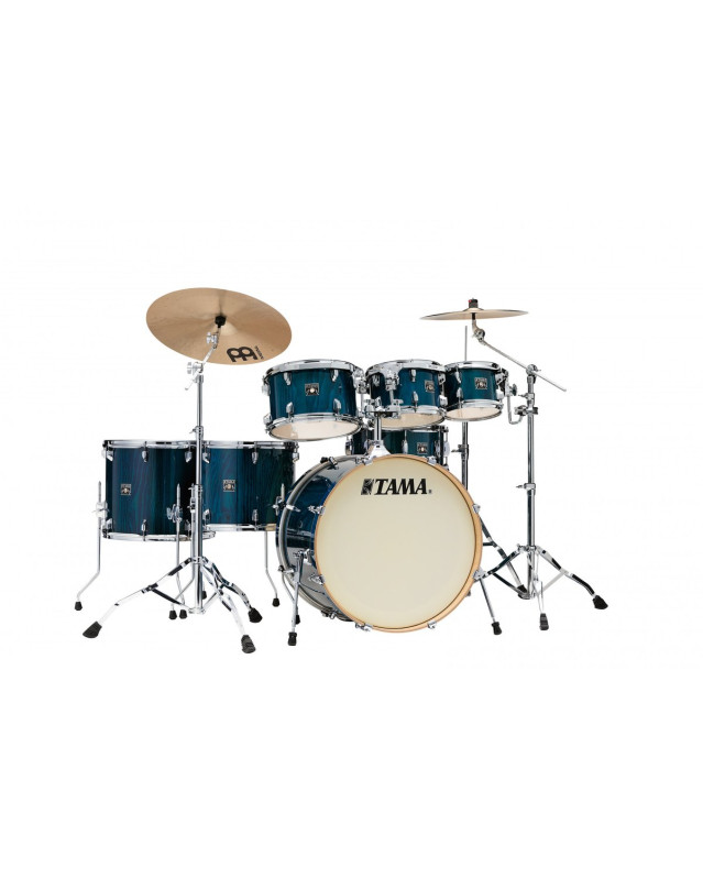 Tama CL72R-PGHP Superstar Classic Drum Set 7 pcs - Gloss Sapphire Lacebark Pine/Chrome HW + SM5W Hardware Kit