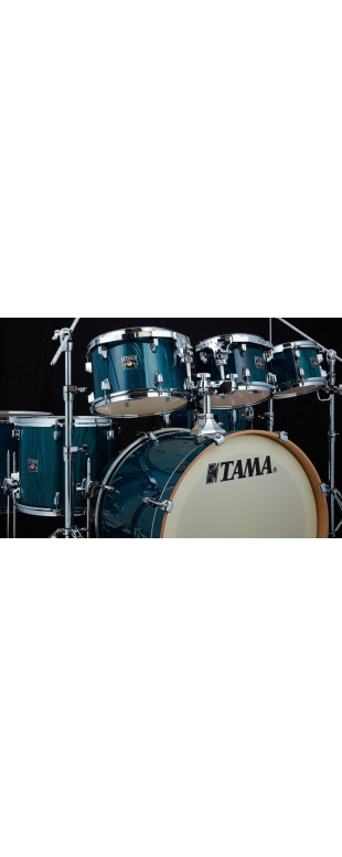 Tama CL72R-PGHP Superstar Classic Drum Set 7 pcs - Gloss Sapphire Lacebark Pine/Chrome HW + SM5W Hardware Kit
