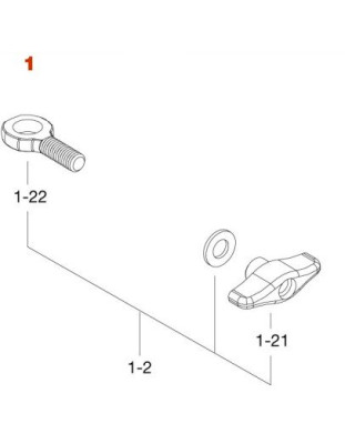 Tama EB820WN8H Bolt (M8x20mm), washer & T-nut (M8) assembly (Imperialstar 2019-)