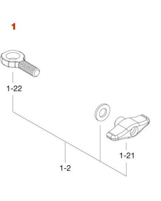 Tama EB820WN8H Bolt (M8x20mm), washer & T-nut (M8) assembly (Imperialstar 2019-)