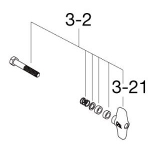 Tama HB850TL8W Bolt + Washer + Spacer + T-Nut for HTS108W Tom Stand