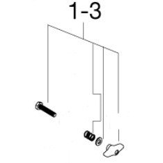 Tama HBS840WN8 Bolt + Spring + Washer & T-Nut