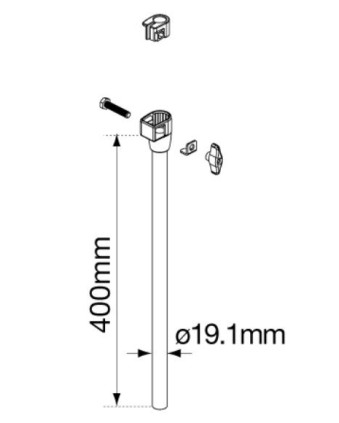 Tama HC03W2 Center Tube Assembly for HC03W