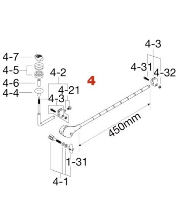 Tama HC103BW4 Boom Arm Assembly for HC103BW