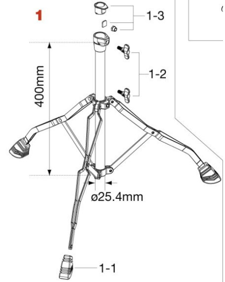 Tama HC42WN1 Base Assembly for HC42WN / HC43BWN