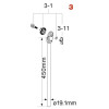 Tama HC43BWN3 Upper Tube Assembly for HC43BWN