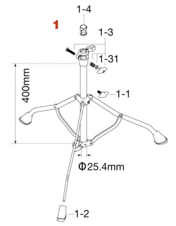 Tama HC82LS1 Base Assembly for HC52LS