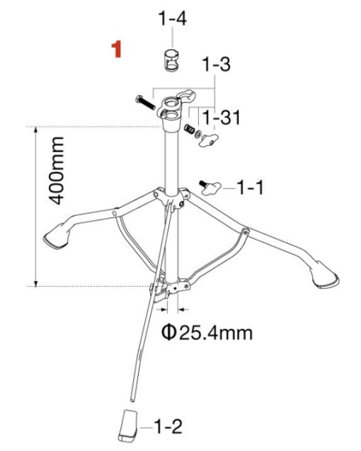 Tama HC82LS1 Base Assembly for HC52LS