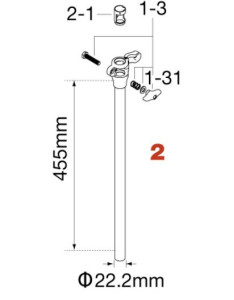 Tama HC82LS2 Center Tube Assembly for HC82LS