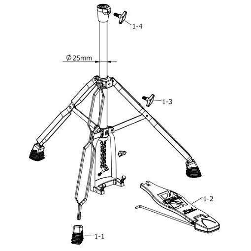 Tama HH02W1 Lower Section Assembly for HH02W HiHat Stand