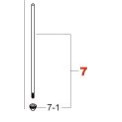 Tama HH905RH3 Upper Pull Rod with Nut (270mm) for HH905RH HiHat Stand