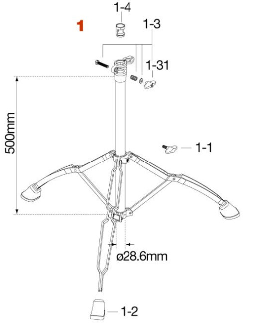Tama HOW49WN1 Base Assembly for HOW49WN Octoban Stand