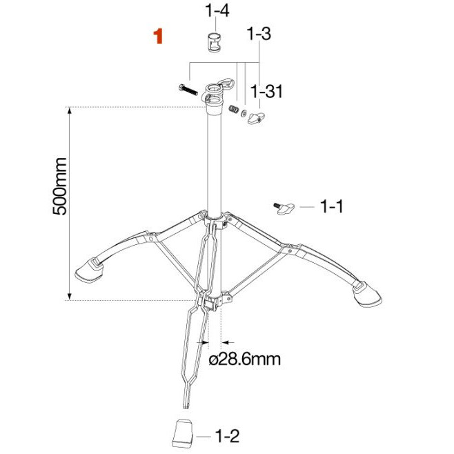 Tama HOW49WN1 Base Assembly for HOW49WN Octoban Stand