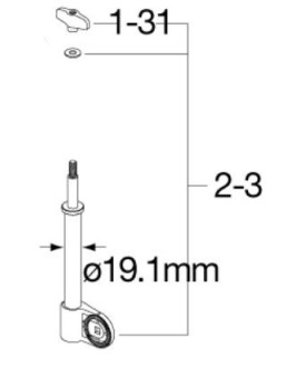 Tama HOW49WN22 Holder Pipe only for HOW49WN Octoban Stand