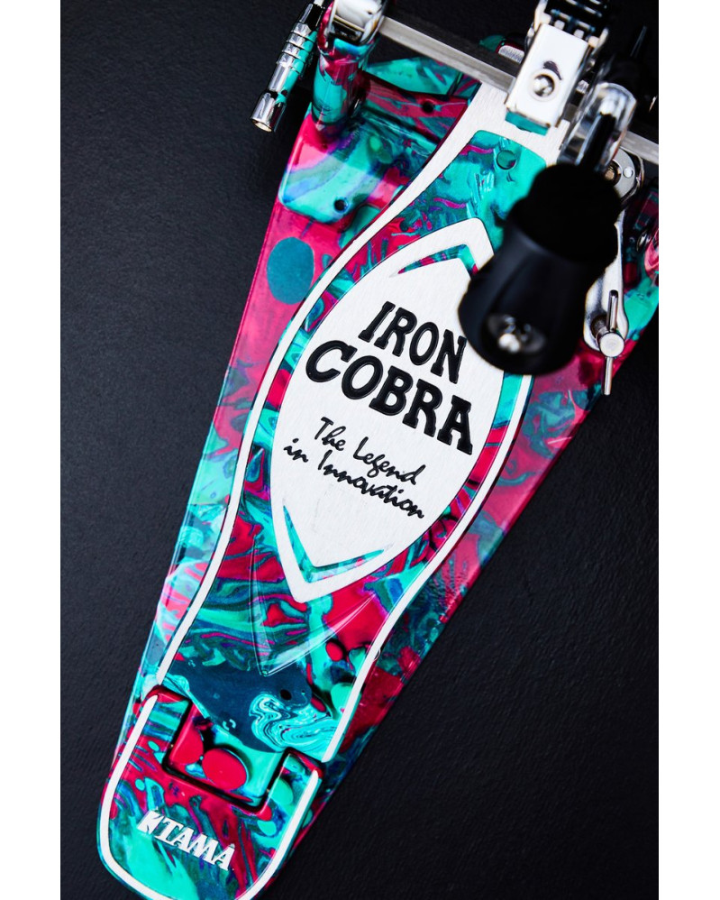 Tama HP900PMCS 50th Limited Iron Cobra Power Glide Single Pedal - Marble Coral Swirl