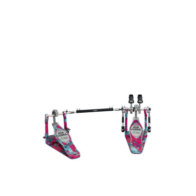 Tama HP900PWMCS 50th Limited Iron Cobra Power Glide Twin Pedal - Marble Coral Swirl