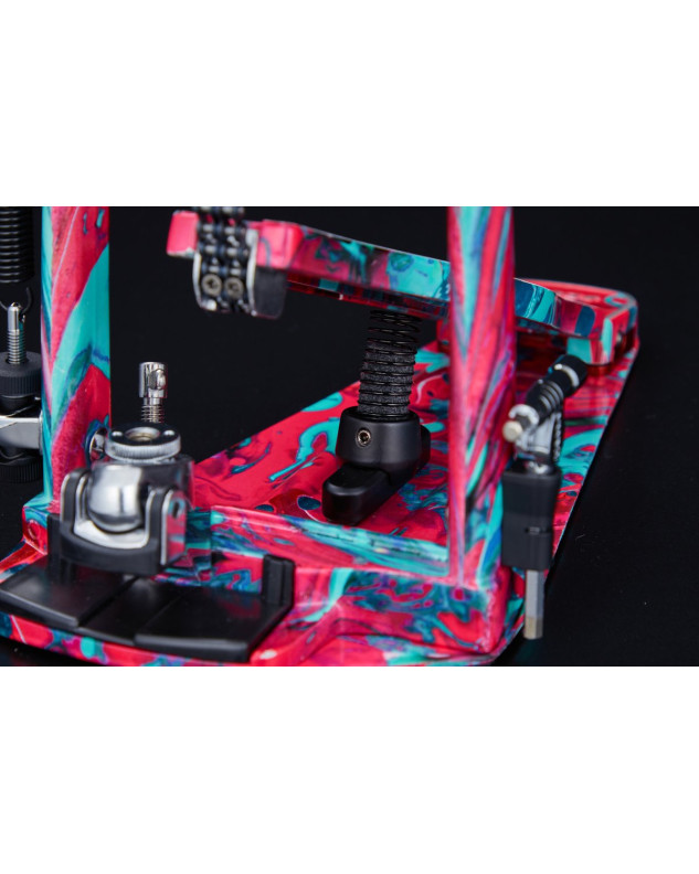 Tama HP900PWMCS 50th Limited Iron Cobra Power Glide Twin Pedal - Marble Coral Swirl