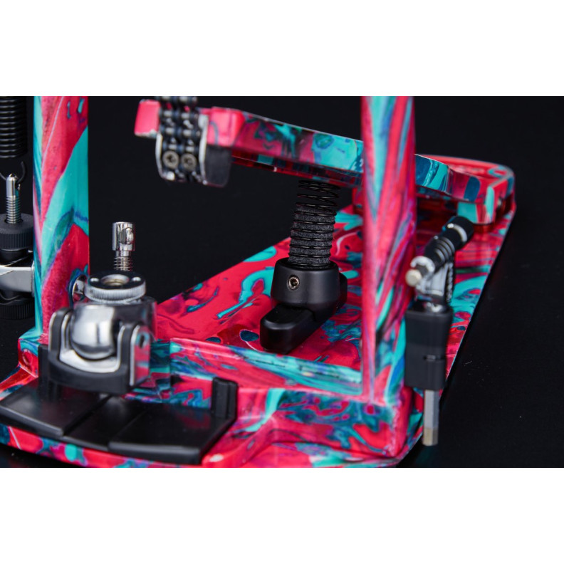 Tama HP900PWMCS 50th Limited Iron Cobra Power Glide Twin Pedal - Marble Coral Swirl