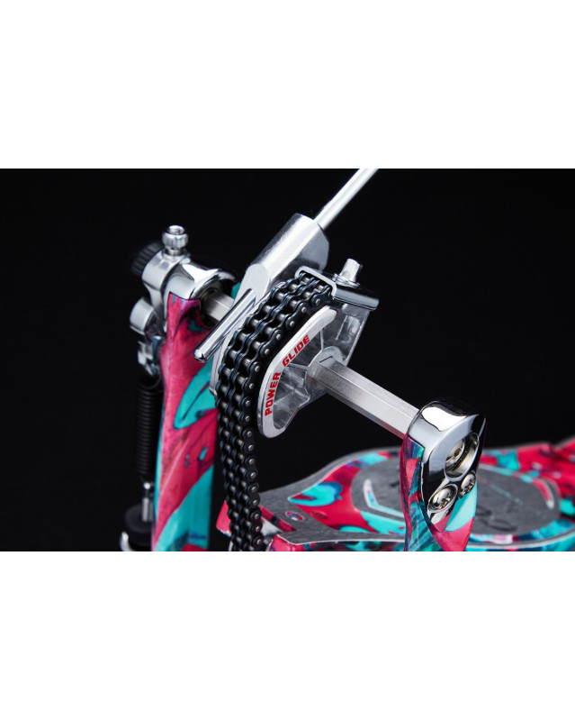 Tama HP900PWMCS 50th Limited Iron Cobra Power Glide Twin Pedal - Marble Coral Swirl