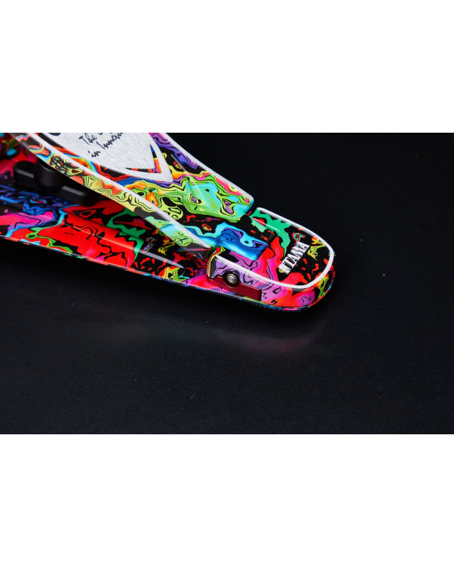 Tama HP900PWMPR 50th Limited Iron Cobra Power Glide Twin Pedal - Marble Psychedelic Rainbow Finish