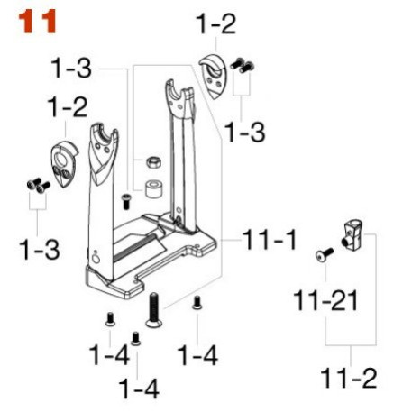Tama HPDS11L Frame Assembly for Twin Pedal (left side)