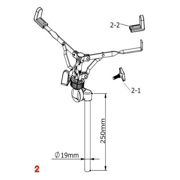 Tama HS02W2 Upper Tube Assembly for HS02W