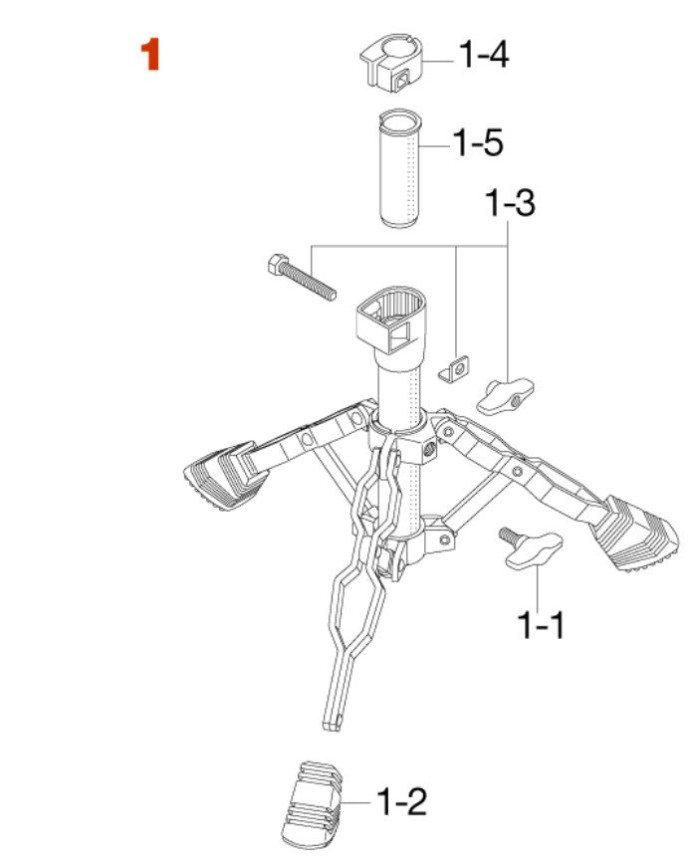 Tama HS70WN1 Base Assembly for HS70WN/HS70PWN Snare Stand