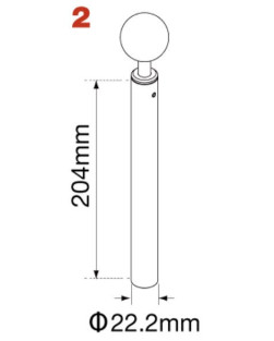 Tama HS800W2 Upper Tube with Ball for HS800W Snare Stand