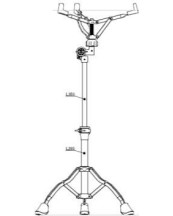 Tama HS80HWN Roadpro Concert Snare Stand Extended Height for Standing Performance