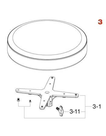 Tama HT10S3 Throne Seat Assembly for HT10S Drum Throne