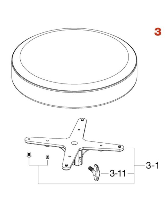 Tama HT10S3 Throne Seat Assembly for HT10S Drum Throne