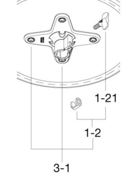 Tama HT13031 Seat Holder w/ Screws For HT130