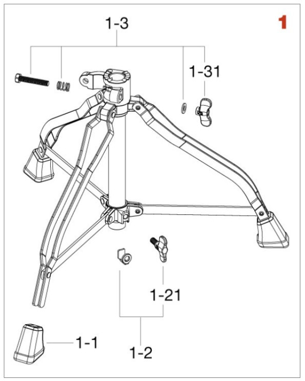 Tama HT2301 Base Assembly complete - for HT230/HT250