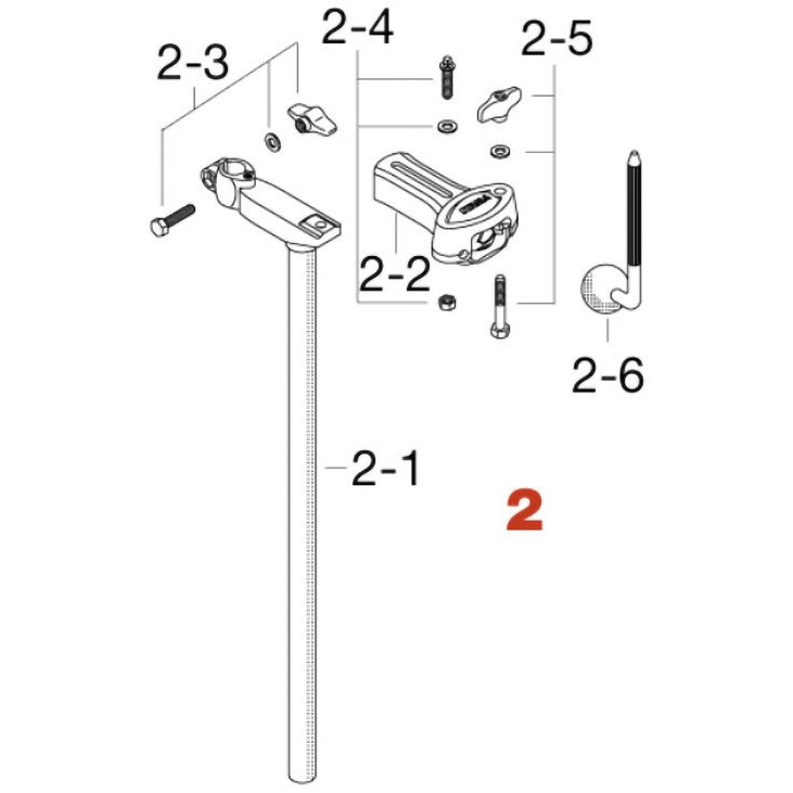 Tama HTC707WN2 Center Tube Assembly for HTC707WN & HTC807W