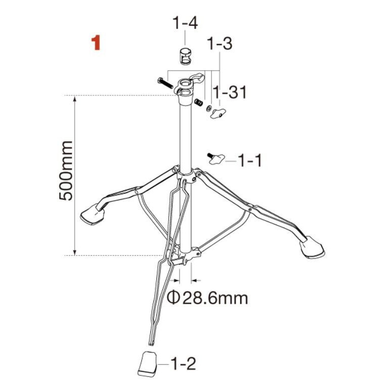 Tama HTC87W1 Base Assembly for HTC87 Combi Stand