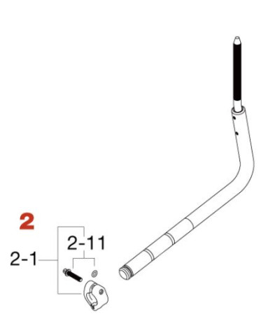 Tama HTS108W2 Upper Tube Assembly for HTS108W Single Tom Stand