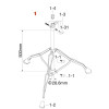 Tama HTW839W1 Base Assembly for HTW839W Double Tom Stand