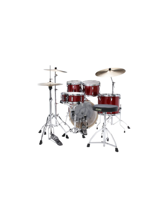 Tama IP50H6W-BRM Imperialstar Drum Set 5 pcs - Burnt Red Mist/Chrome HW + MEINL Cymbals HCS Cymbal Kit/Stage Master Doub