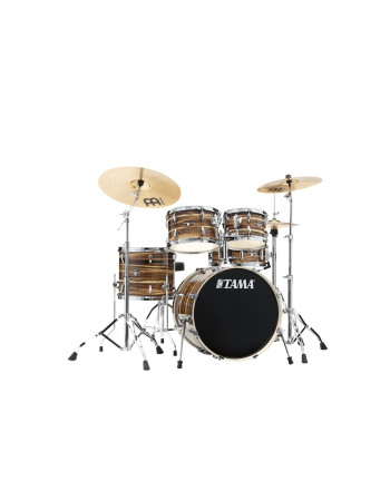 Tama IP50H6W-CTW Imperialstar Drum Set 5 pcs - Coffee Teak Wrap/Chrome HW + MEINL Cymbals HCS Cymbal Kit/Stage Master Do