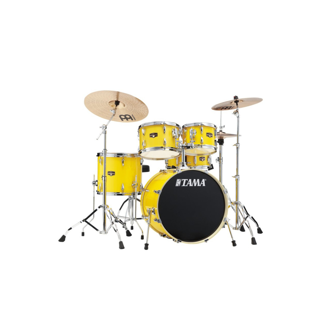 Tama IP50H6W-ELY Imperialstar Drum Set 5 pcs - Electric Yellow/Chrome HW + MEINL Cymbals HCS Cymbal Kit/Stage Master Dou